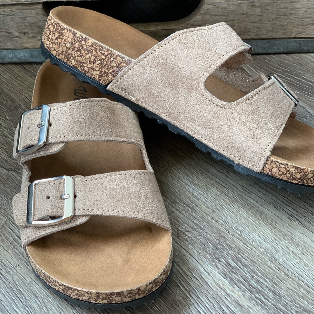 Taupe Two Strap Sandal